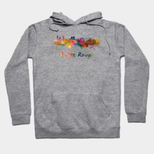 Baton rouge skyline in watercolor Hoodie